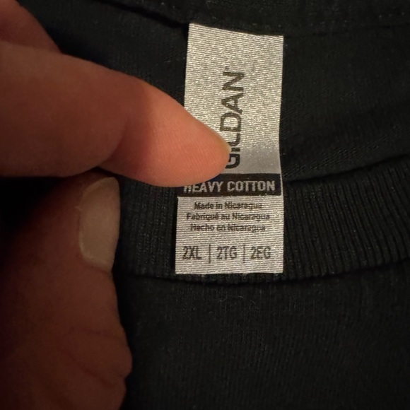 Gildan Black Tee with Red and White Sturgis Motorcycle Graphic - Picture 2 of 3